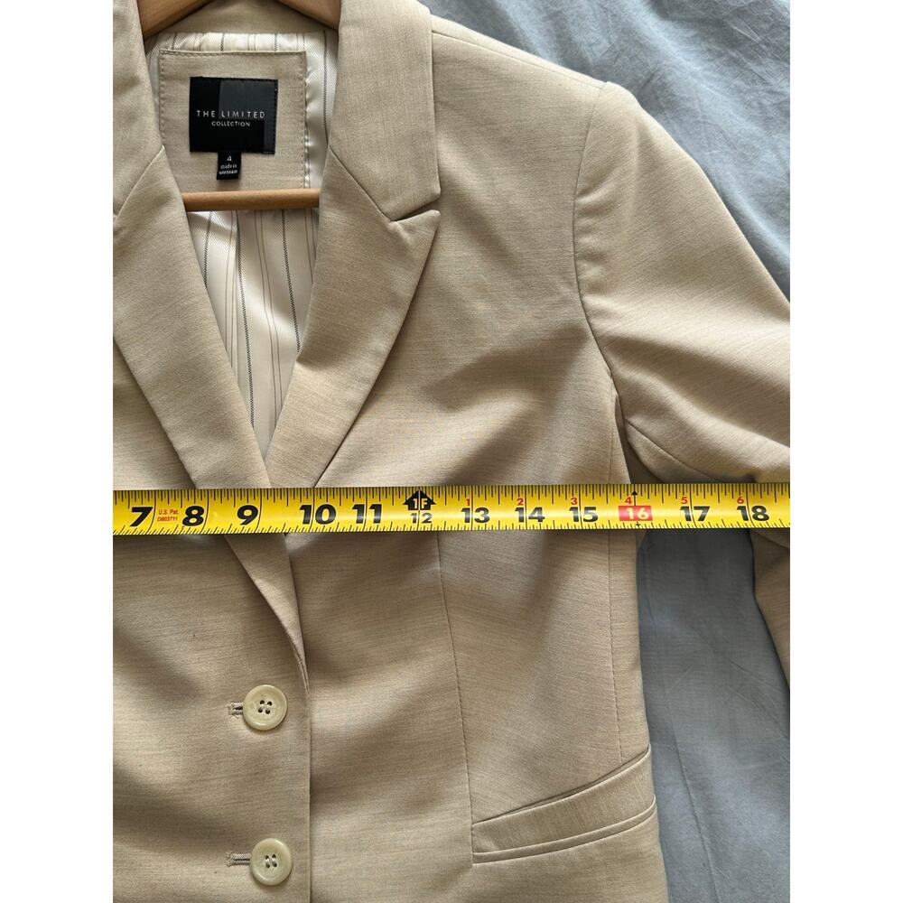 The Limited Beige Pant Suit Set Blazer 4 Pants 4L Drew Fit Career - Picture 14 of 16